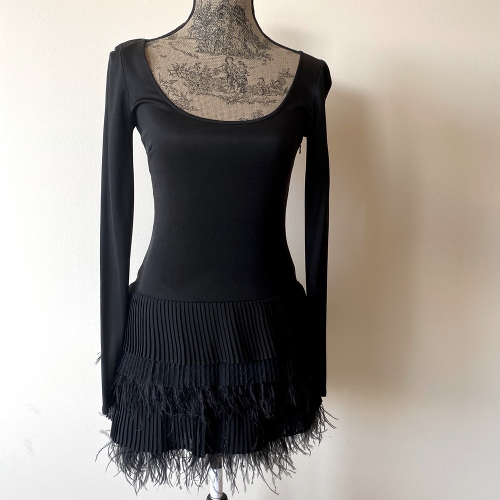 Catherine Malandrino Dress with Feathers